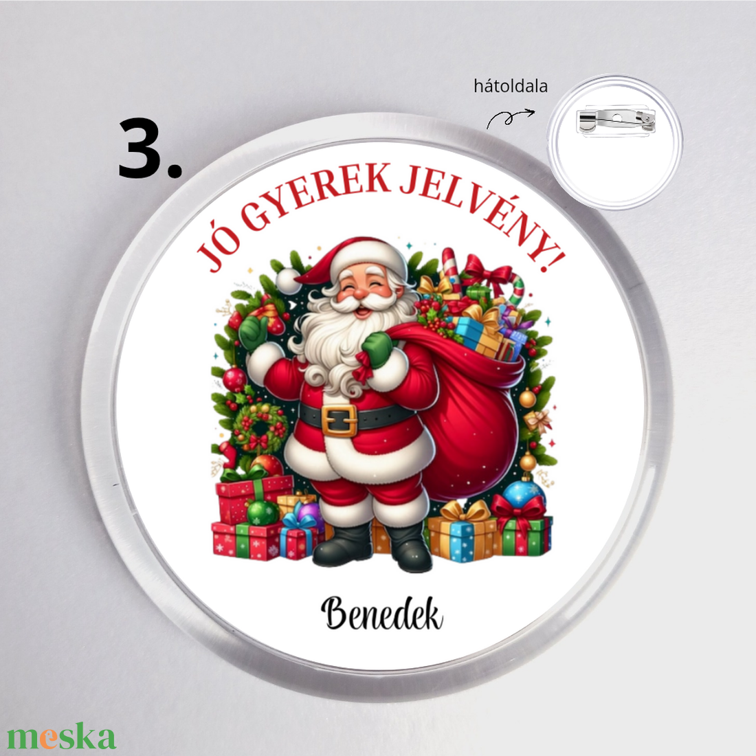 Mikulás jelvény  Jó gyerek kitűző névre szóló ajándék gyerekeknek  - karácsony - mikulás - mikulás ajándékok - Meska.hu Mikulás jelvény  Jó gyerek kitűző névre szóló ajándék gyerekeknek  - karácsony - mikulás - mikulás ajándékok - Meska.hu