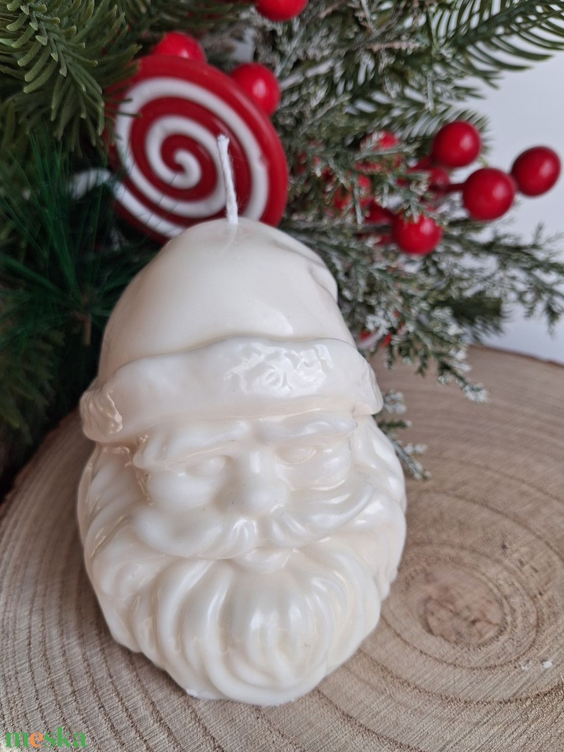 Karácsonyi gyertya (Mikulás) - karácsony - karácsonyi lakásdekoráció - karácsonyi illatgyertya, mécses - Meska.hu