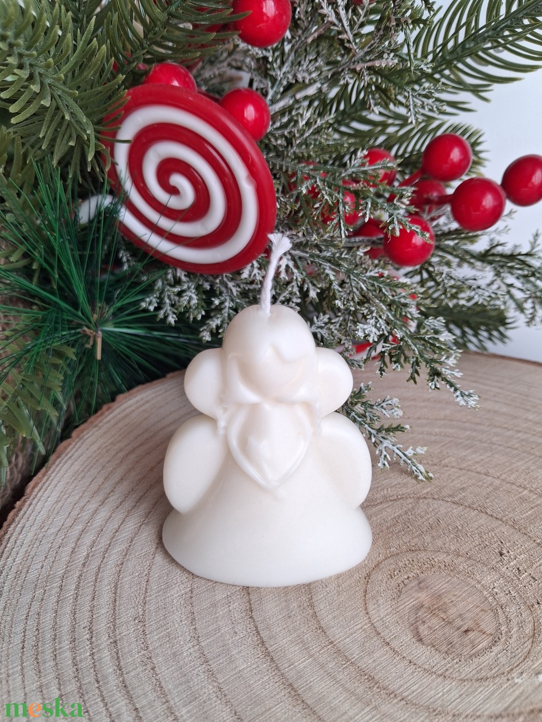 Karácsonyi Mini Illatgyertya Szójaviaszból-Angyalka - karácsony - karácsonyi lakásdekoráció - karácsonyi illatgyertya, mécses - Meska.hu
