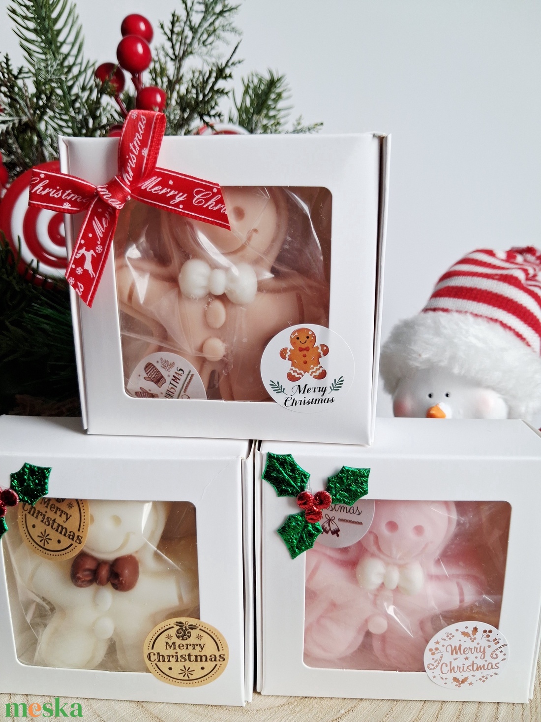 Karácsonyi illatgyertya díszdobozban - karácsony - karácsonyi lakásdekoráció - karácsonyi illatgyertya, mécses - Meska.hu