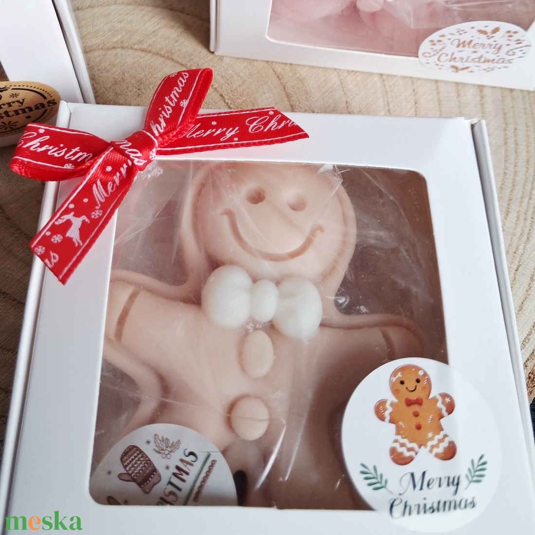 Karácsonyi illatgyertya díszdobozban - karácsony - karácsonyi lakásdekoráció - karácsonyi illatgyertya, mécses - Meska.hu