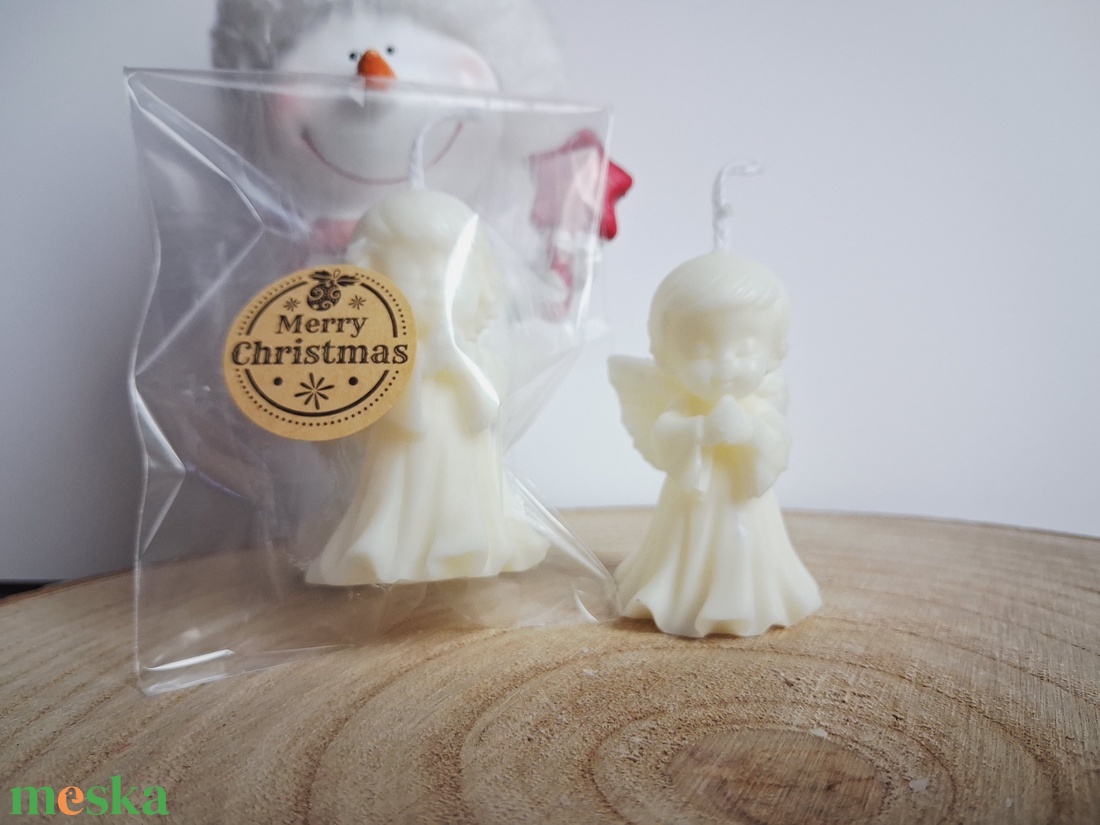 Karácsonyi angyalka pár Illatgyertya Szójaviaszból - karácsony - karácsonyi lakásdekoráció - karácsonyi illatgyertya, mécses - Meska.hu