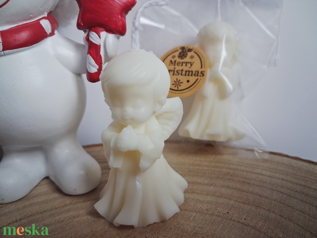 Karácsonyi angyalka pár Illatgyertya Szójaviaszból - karácsony - karácsonyi lakásdekoráció - karácsonyi illatgyertya, mécses - Meska.hu