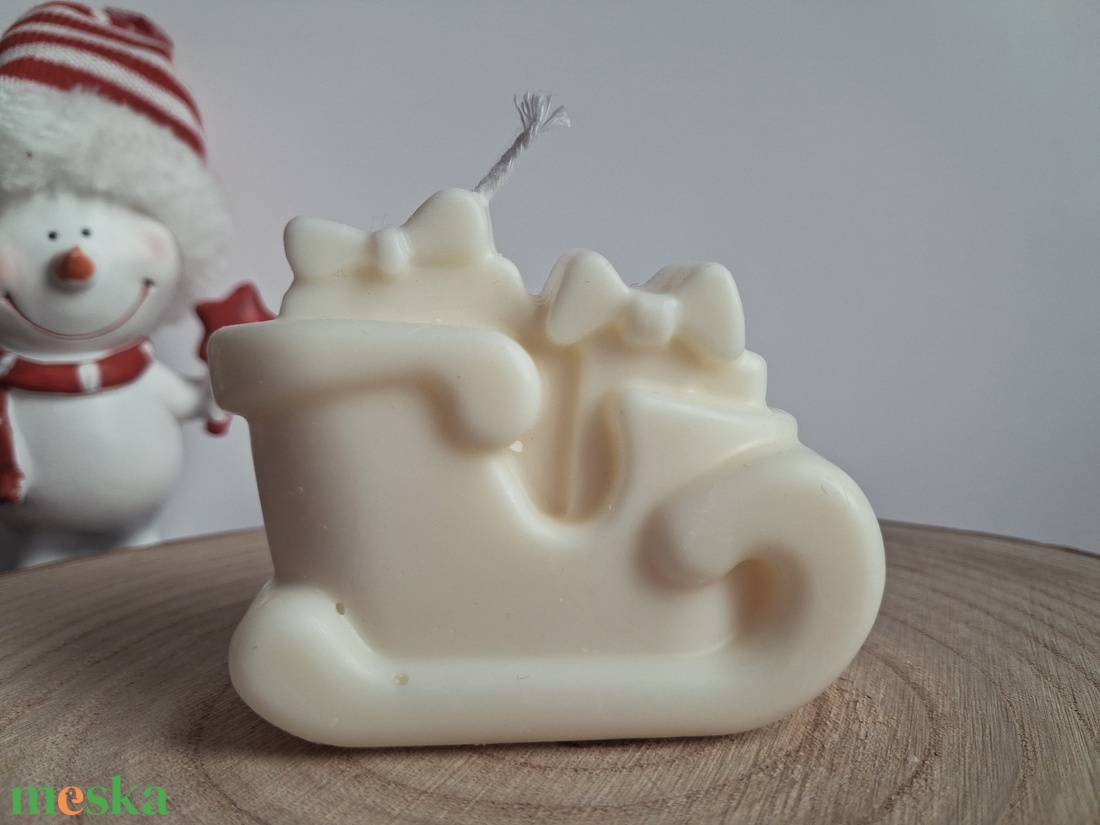 Karácsonyi Szánkó Illatgyertya Szójaviaszból - karácsony - karácsonyi lakásdekoráció - karácsonyi illatgyertya, mécses - Meska.hu