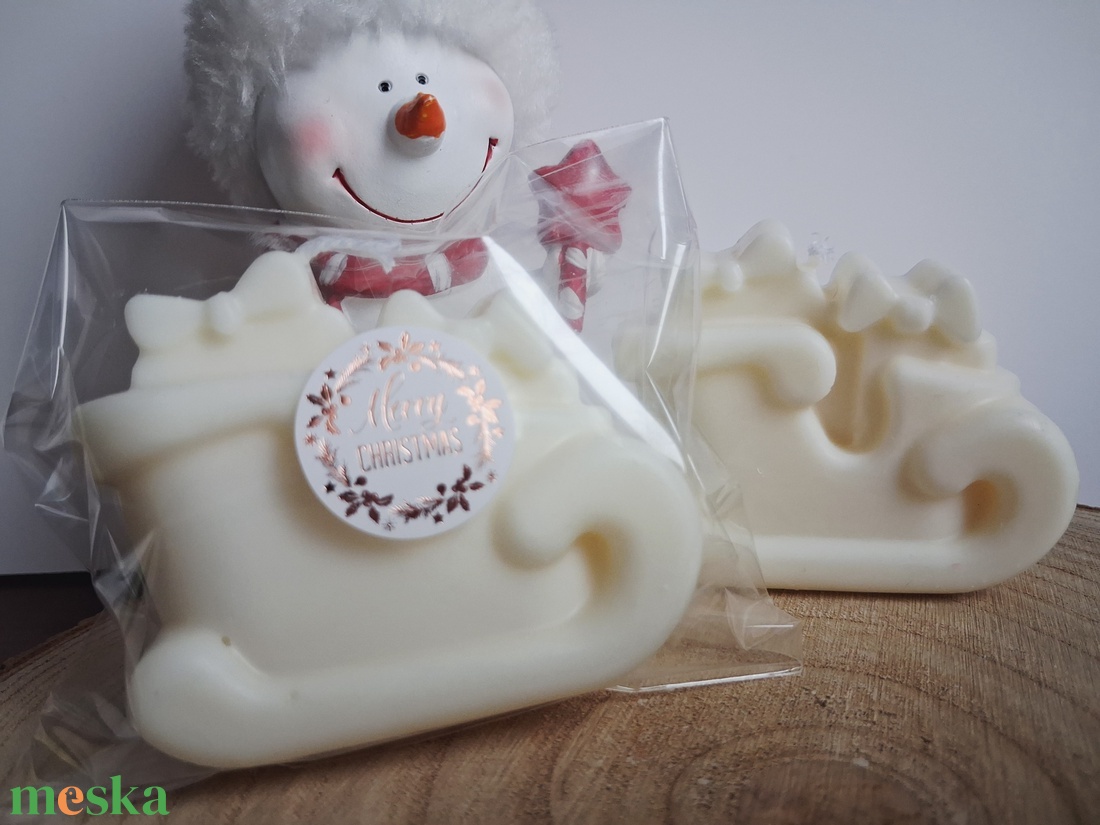 Karácsonyi Szánkó Illatgyertya Szójaviaszból - karácsony - karácsonyi lakásdekoráció - karácsonyi illatgyertya, mécses - Meska.hu