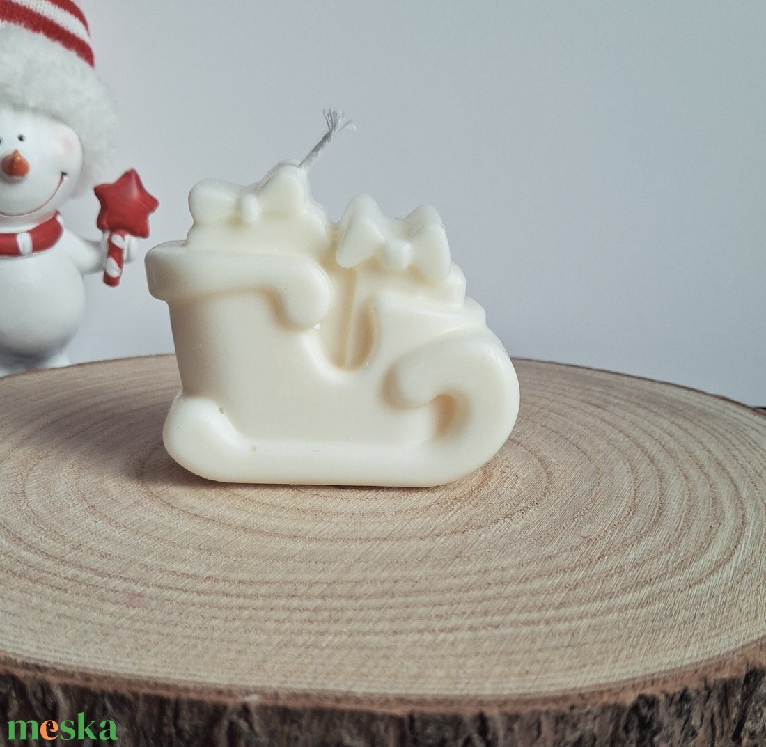 Karácsonyi Szánkó Illatgyertya Szójaviaszból - karácsony - karácsonyi lakásdekoráció - karácsonyi illatgyertya, mécses - Meska.hu