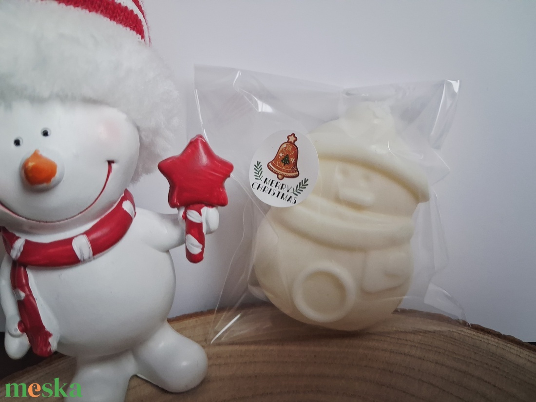 Karácsonyi hóember illatgyertya Szójaviaszból - karácsony - karácsonyi lakásdekoráció - karácsonyi illatgyertya, mécses - Meska.hu