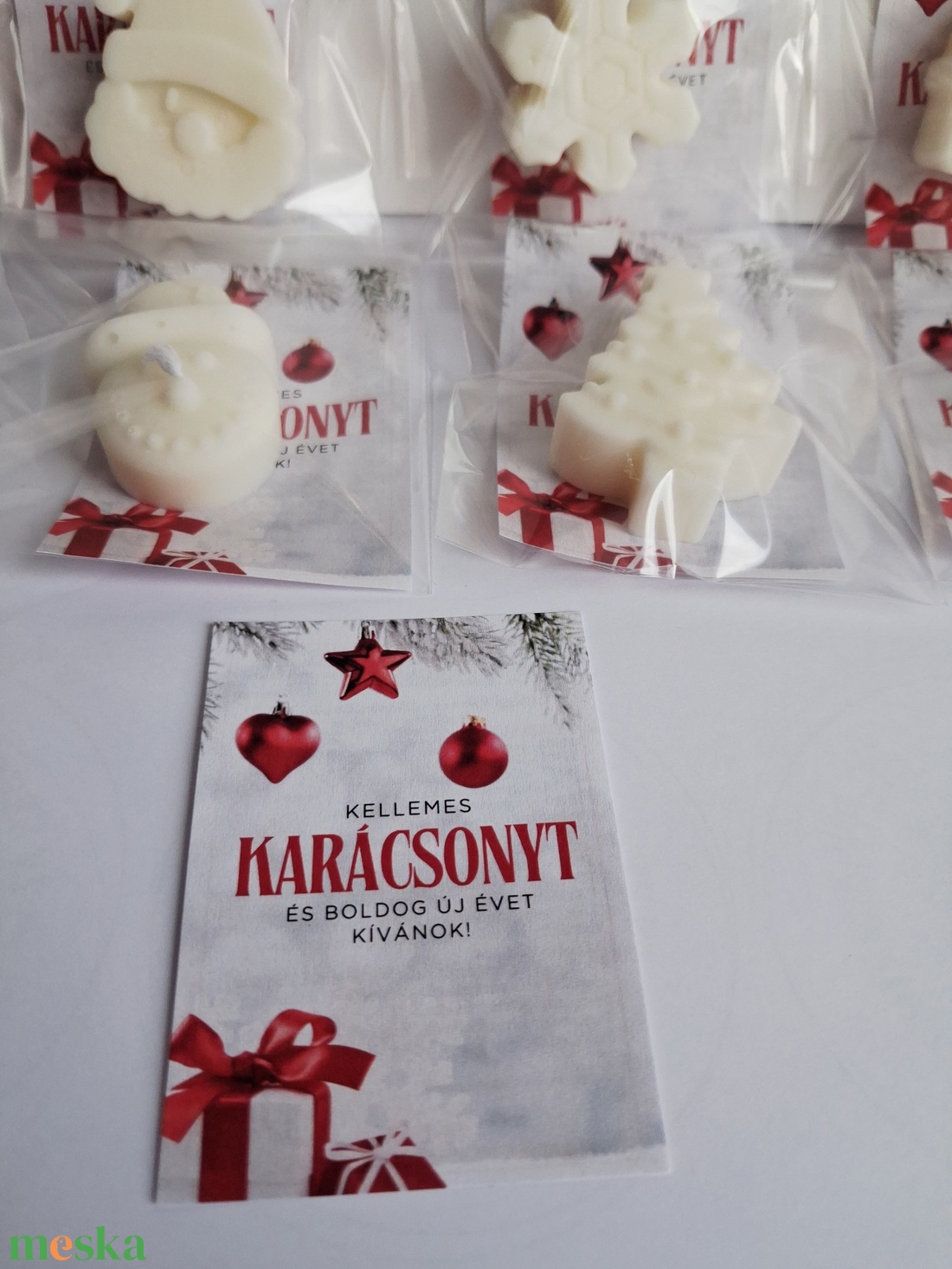 Karácsonyi Mini Illatgyertya csomag Szójaviaszból, kísérőkártyával - karácsony - karácsonyi lakásdekoráció - karácsonyi illatgyertya, mécses - Meska.hu
