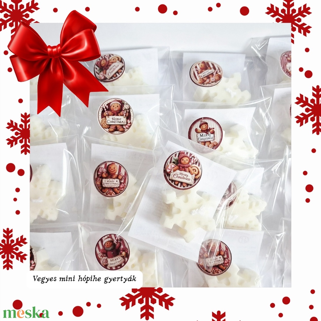 Karácsonyi Mini hópihe Illatgyertya Szójaviaszból - karácsony - karácsonyi lakásdekoráció - karácsonyi illatgyertya, mécses - Meska.hu