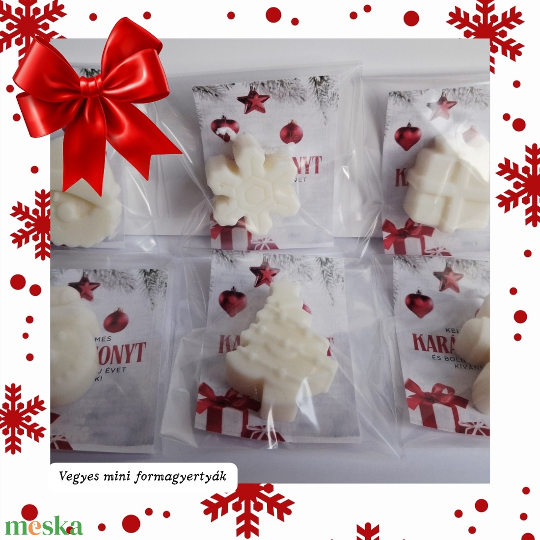 Karácsonyi Mini Illatgyertya csomag Szójaviaszból, kísérőkártyával - karácsony - karácsonyi lakásdekoráció - karácsonyi illatgyertya, mécses - Meska.hu