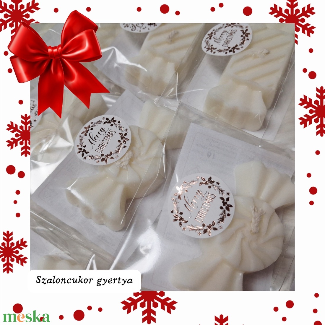 Karácsonyi Mini szaloncukor formagyertya Szójaviaszból - karácsony - karácsonyi lakásdekoráció - karácsonyi illatgyertya, mécses - Meska.hu