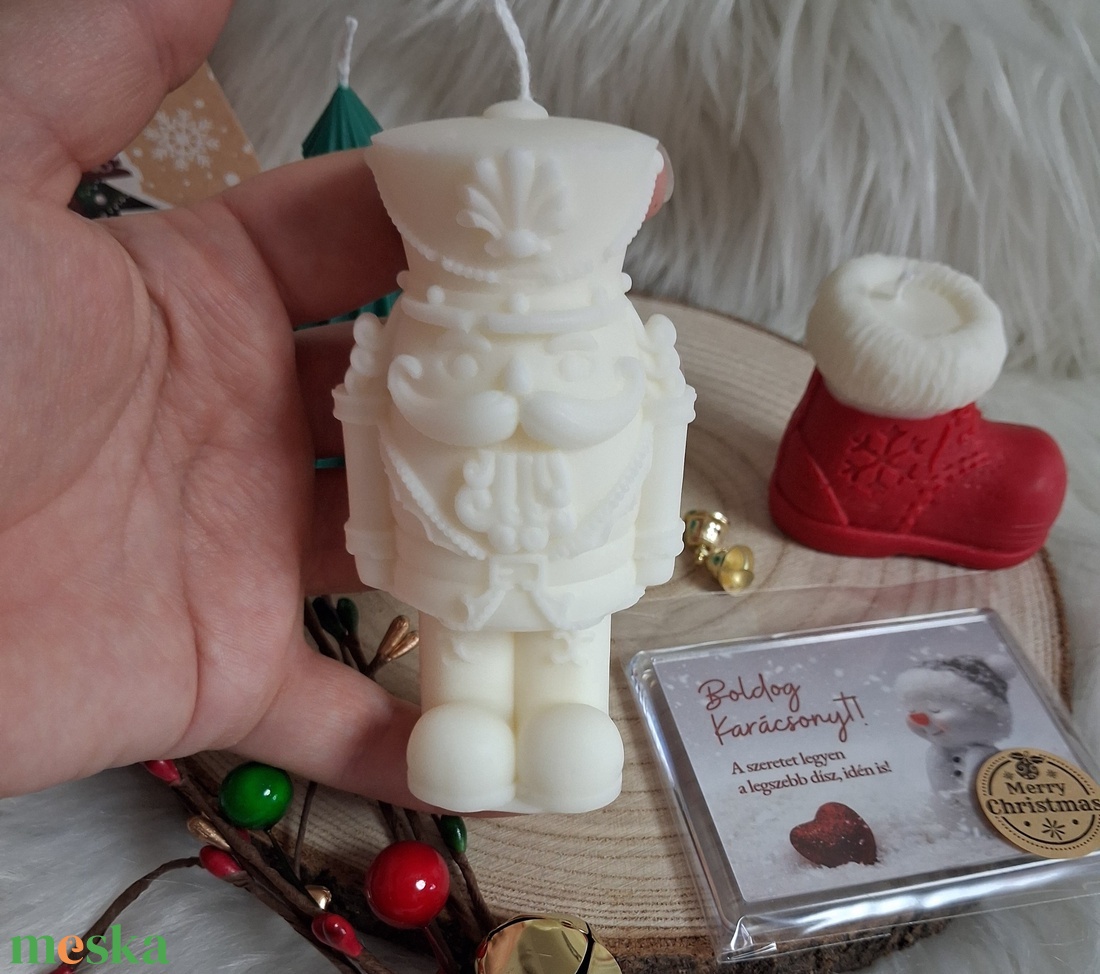 Karácsonyi díszdobozos gyertya � kézműves, illatos, dekoratív ajándék - karácsony - karácsonyi lakásdekoráció - karácsonyi illatgyertya, mécses - Meska.hu