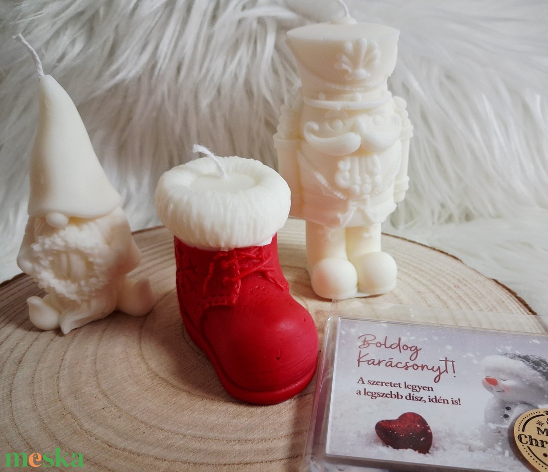 Karácsonyi díszdobozos gyertya � kézműves, illatos, dekoratív ajándék - karácsony - karácsonyi lakásdekoráció - karácsonyi illatgyertya, mécses - Meska.hu