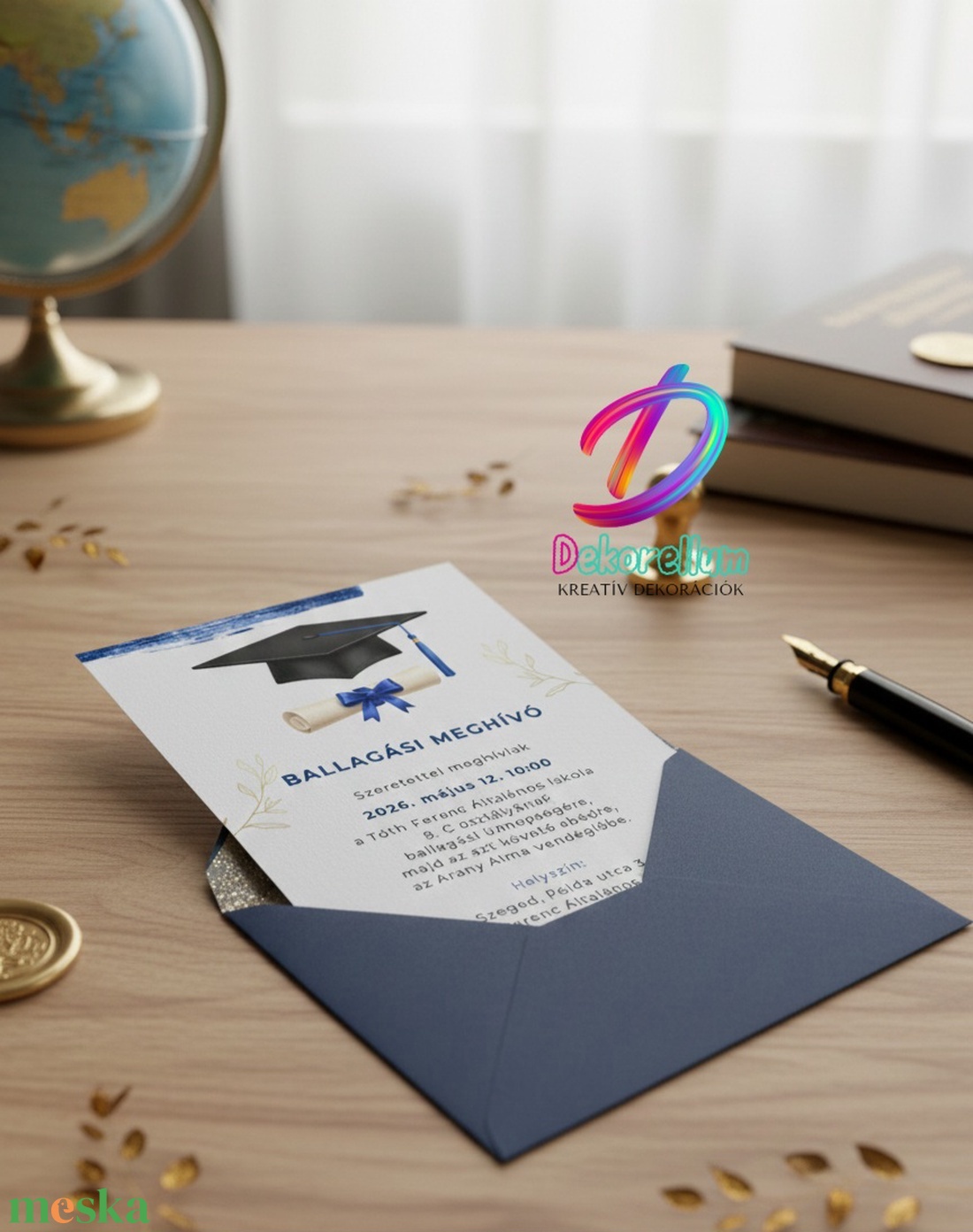 Ballagási Meghívó - otthon & életmód - papír, írószer - ajándékozás kellékei - meghívó - Meska.hu