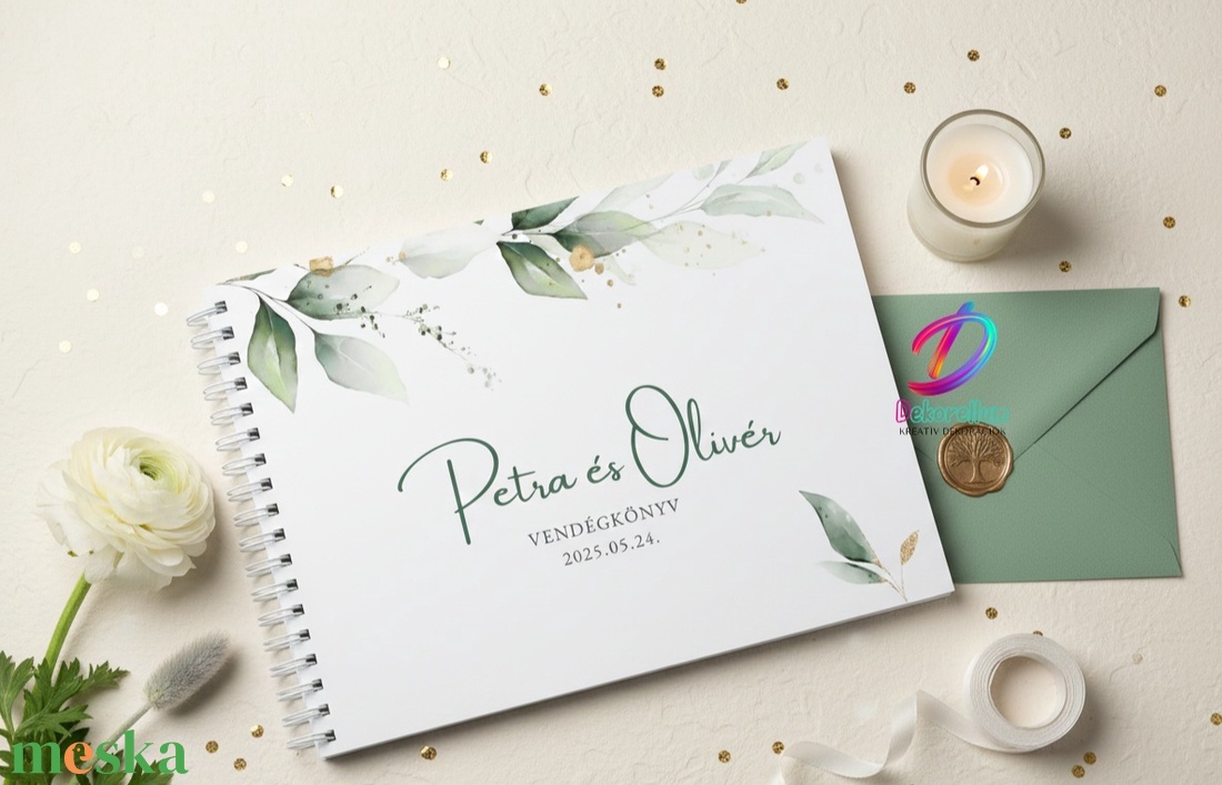 Esküvői vendégkönyv - esküvő - emlék & ajándék - vendégkönyv - Meska.hu