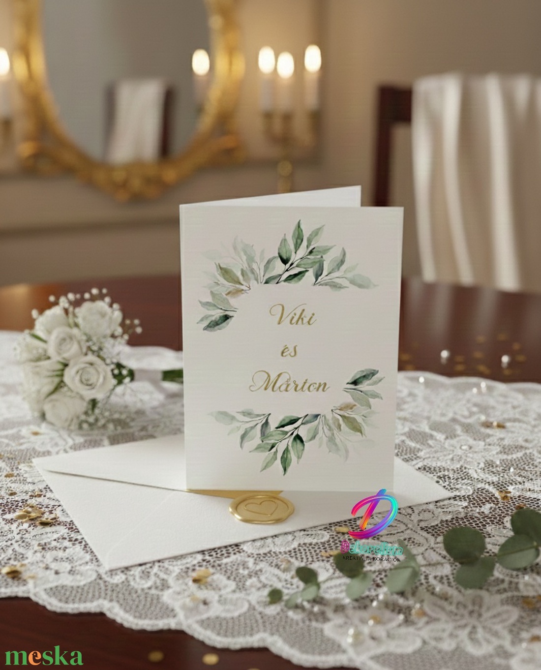 Greenary esküvői meghívó - esküvő - meghívó & kártya - meghívó - Meska.hu