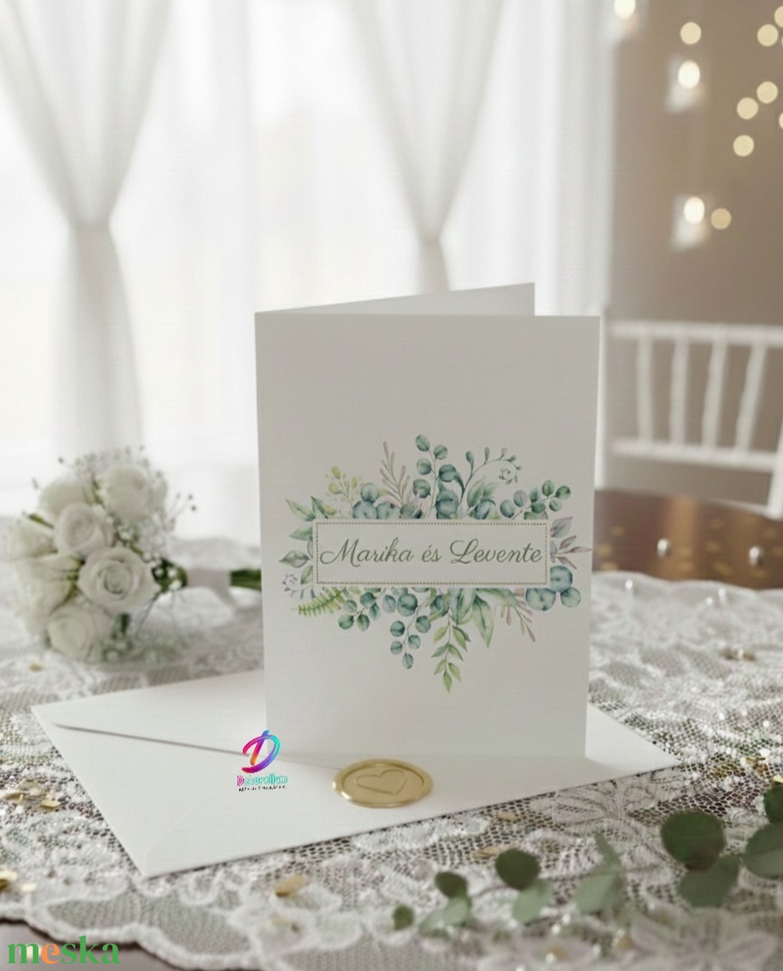 Greenary esküvői meghívó - esküvő - meghívó & kártya - meghívó - Meska.hu