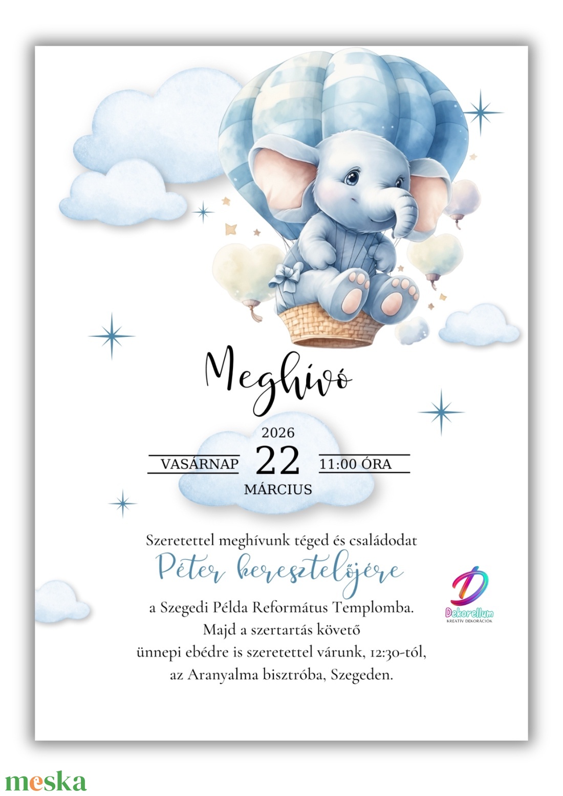 Keresztelési meghívó fiúknak� elegáns, személyre szabott, prémium kivitel - baba - mama - keresztelő kellékek - keresztelő meghívó - Meska.hu