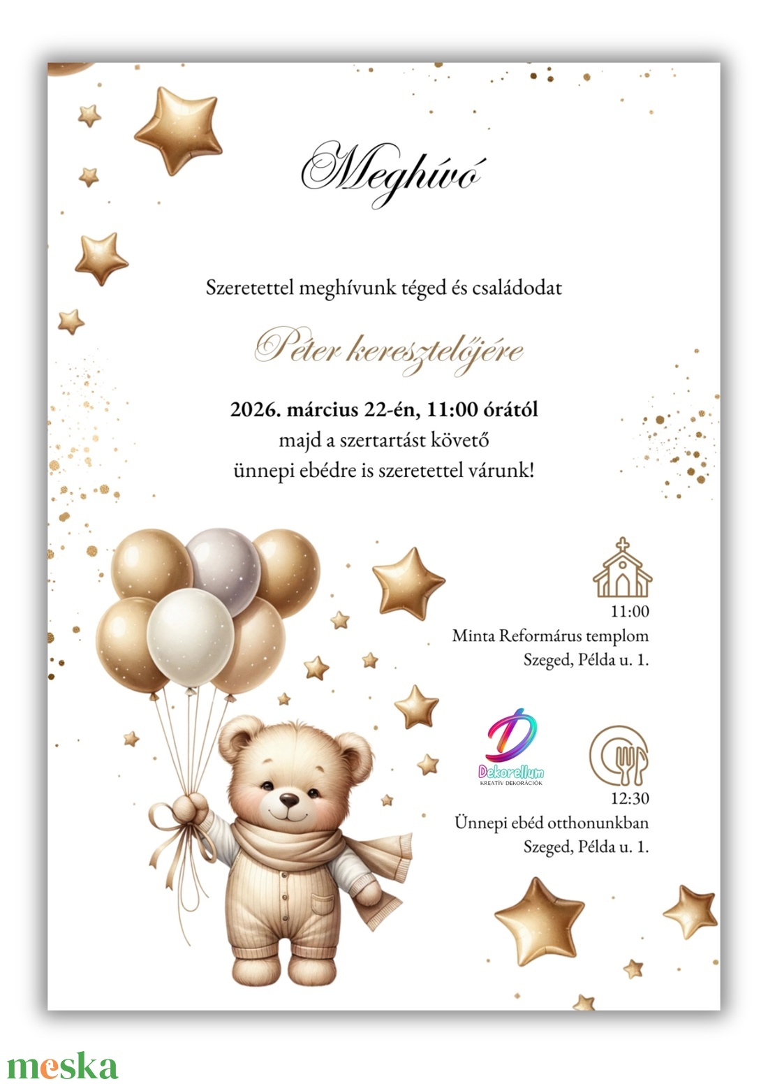 Keresztelési meghívó fiúknak� elegáns, személyre szabott, prémium kivitel - baba - mama - keresztelő kellékek - keresztelő meghívó - Meska.hu