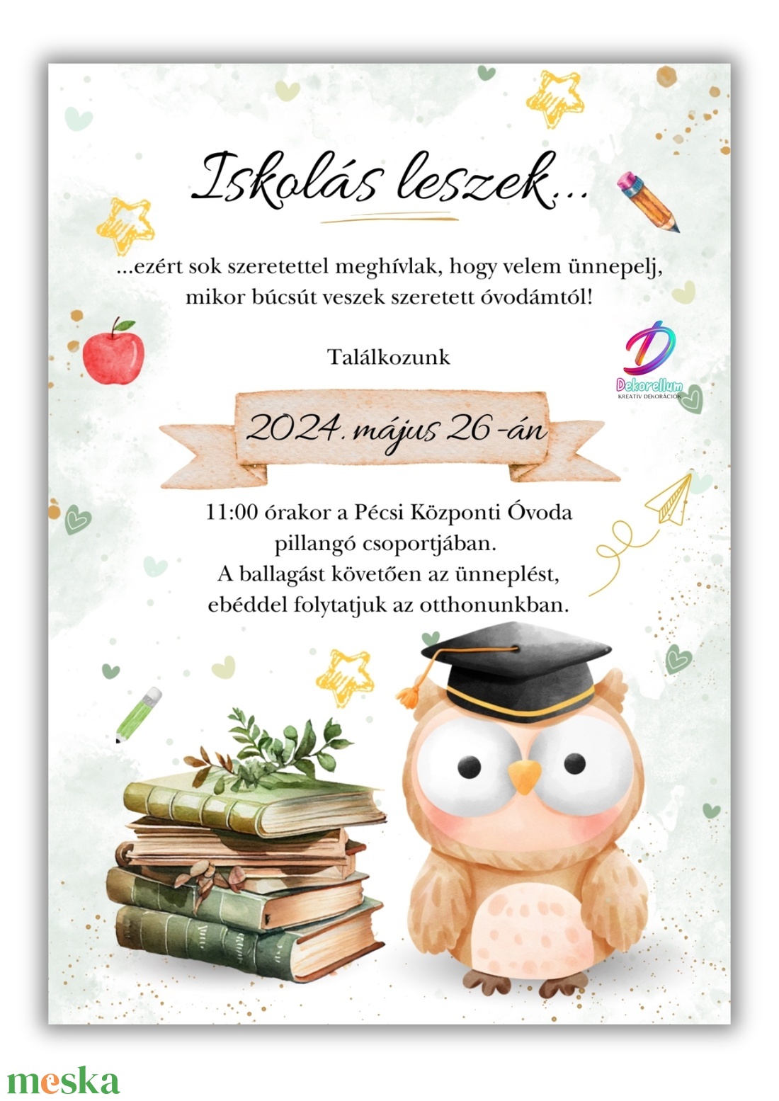 Ovis ballagási meghívó-bagoly - otthon & életmód - papír, írószer - ajándékozás kellékei - meghívó - Meska.hu