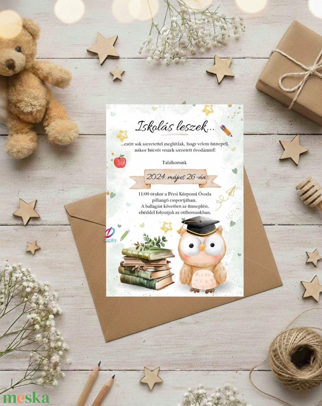 Ovis ballagási meghívó-bagoly - otthon & életmód - papír, írószer - ajándékozás kellékei - meghívó - Meska.hu