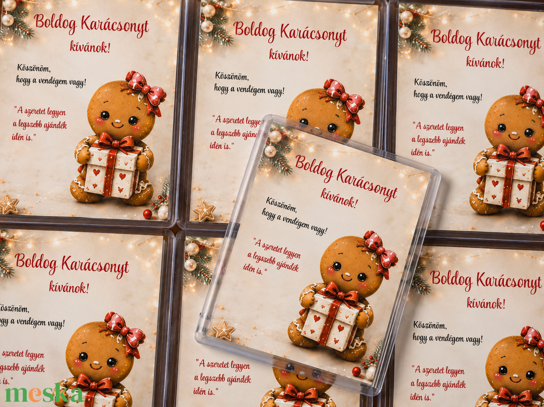 Egyedi karácsonyi hűtőmágnes � személyre szabott vendégajándék, köszönetajándék, céges ajándék - otthon & életmód - konyhafelszerelés, tálalás - konyhai dekoráció - hűtőmágnes - Meska.hu