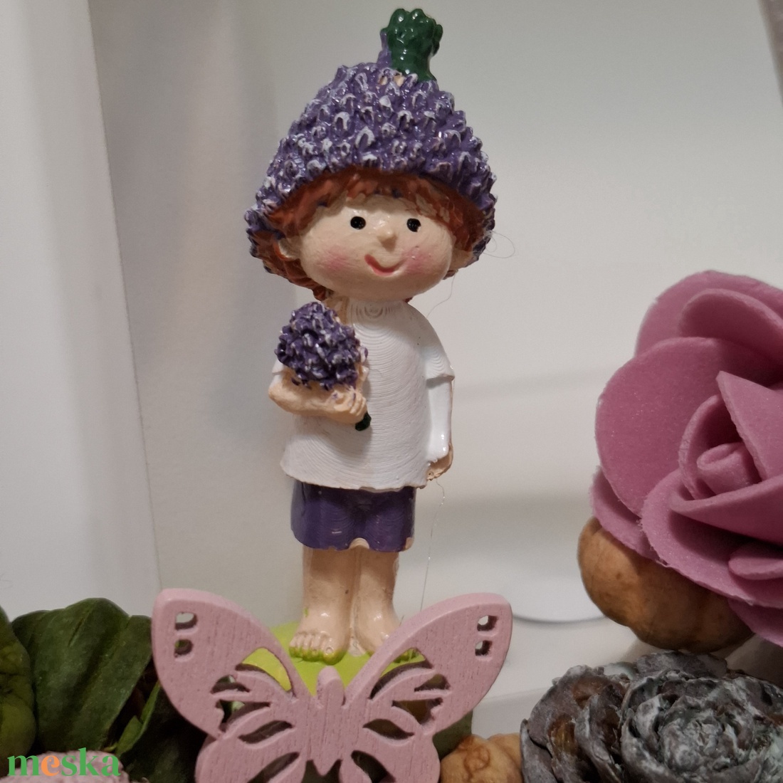 Levendula figurás kopogtató - otthon & életmód - virágdekoráció - virágdíszek - dekor koszorúk, kopogtatók - Meska.hu