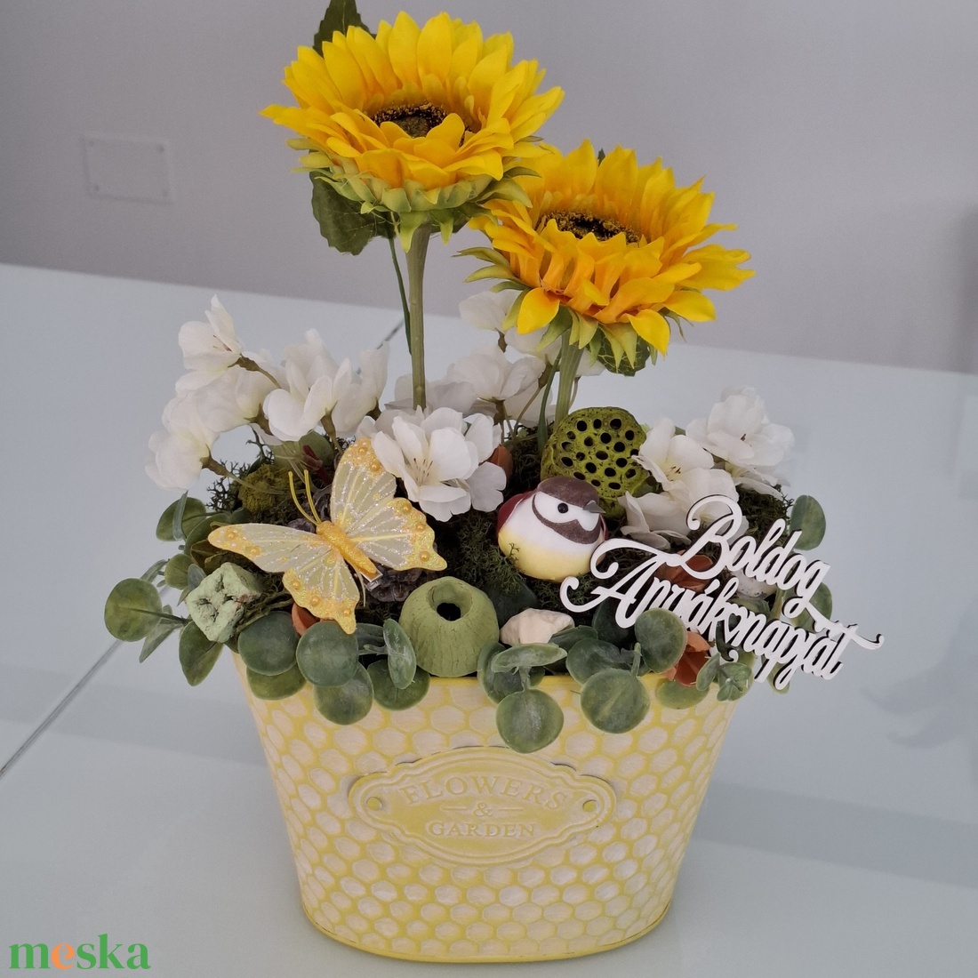 Anyák napi virágdísz - otthon & életmód - virágdekoráció - virágdíszek - asztali virágdísz - Meska.hu