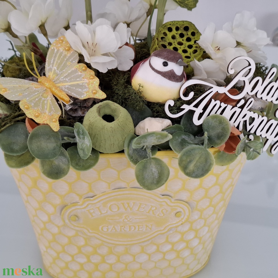 Anyák napi virágdísz - otthon & életmód - virágdekoráció - virágdíszek - asztali virágdísz - Meska.hu