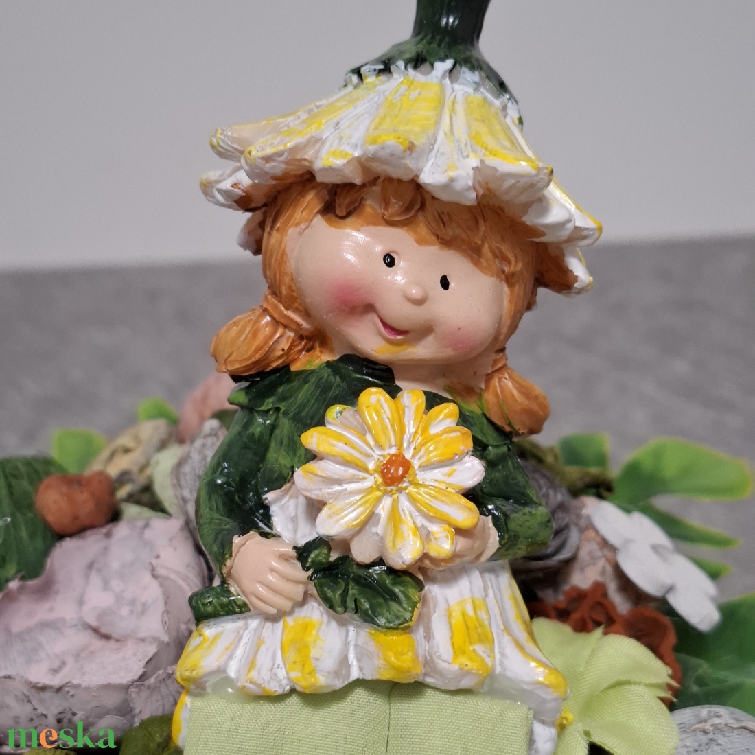 Lógólábú figura kaspóban  - otthon & életmód - virágdekoráció - virágdíszek - asztali virágdísz - Meska.hu