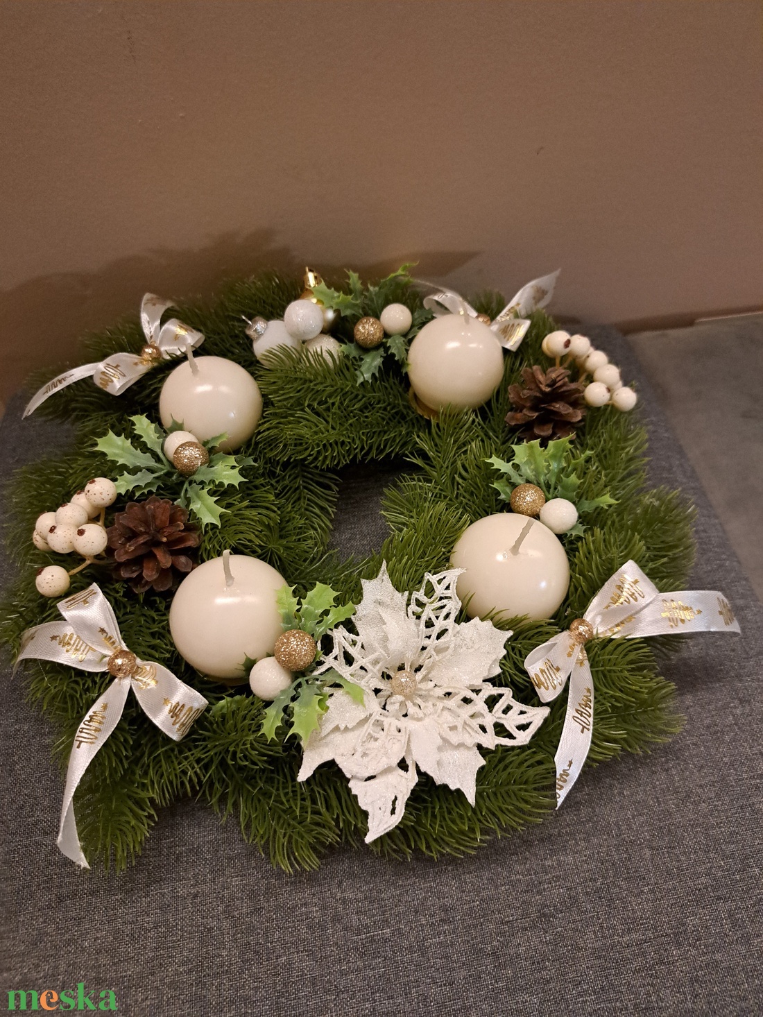 Adventi koszorú - karácsony - adventi díszek - adventi koszorú - Meska.hu