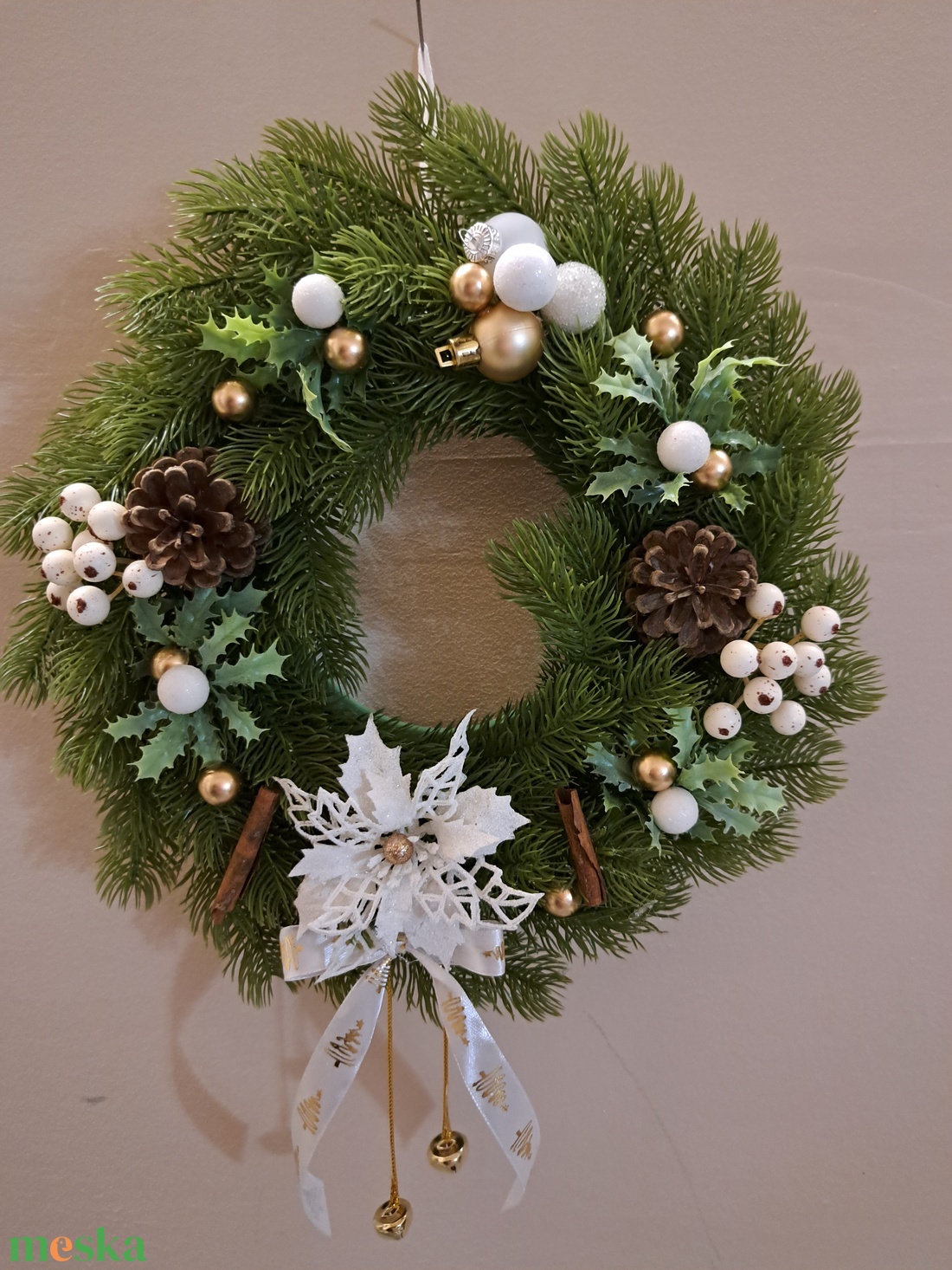 Karácsonyi kopogtató - otthon & életmód - dekoráció - ajtó- és ablak dekoráció - ajtódísz & kopogtató - Meska.hu