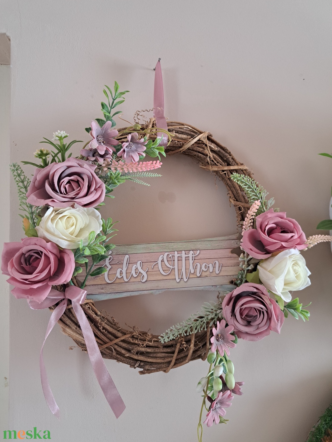 Tavaszi kopogtató - otthon & életmód - dekoráció - ajtó- és ablak dekoráció - ajtódísz & kopogtató - Meska.hu