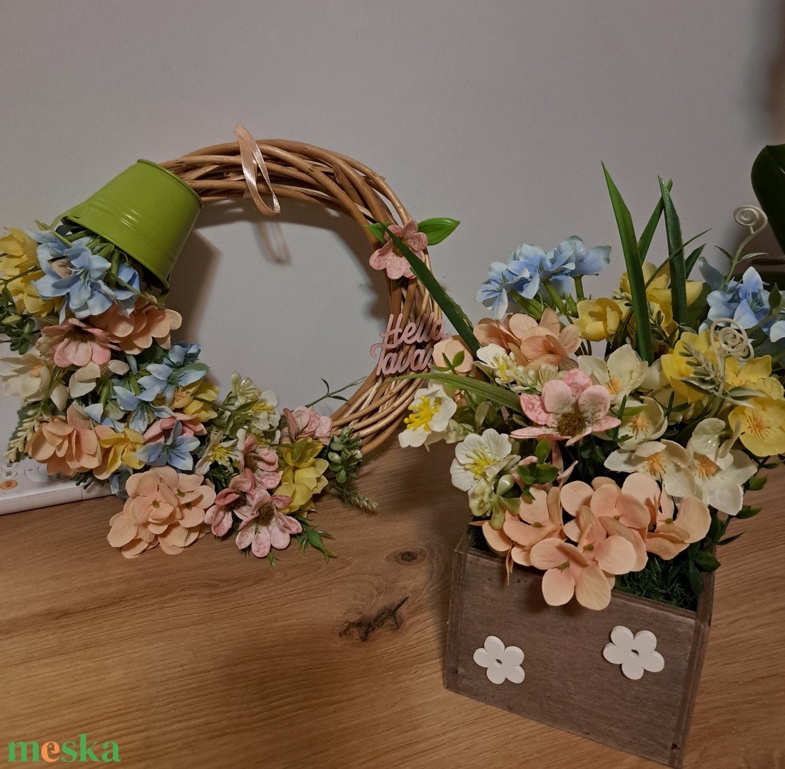 Tavaszi szett - otthon & életmód - dekoráció - ajtó- és ablak dekoráció - ajtódísz & kopogtató - Meska.hu