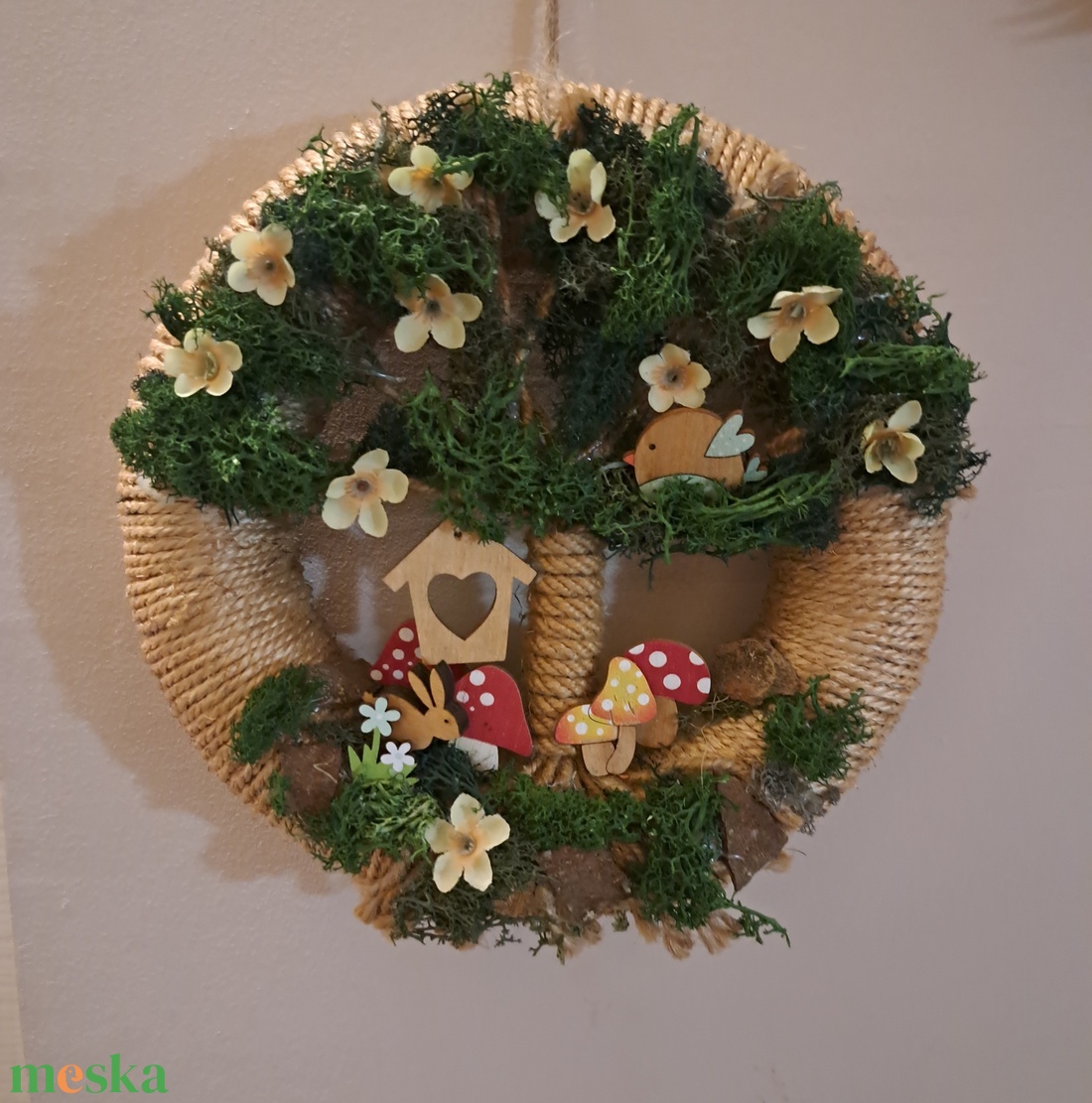 Tavaszi kopogtató - otthon & életmód - dekoráció - ajtó- és ablak dekoráció - ajtódísz & kopogtató - Meska.hu