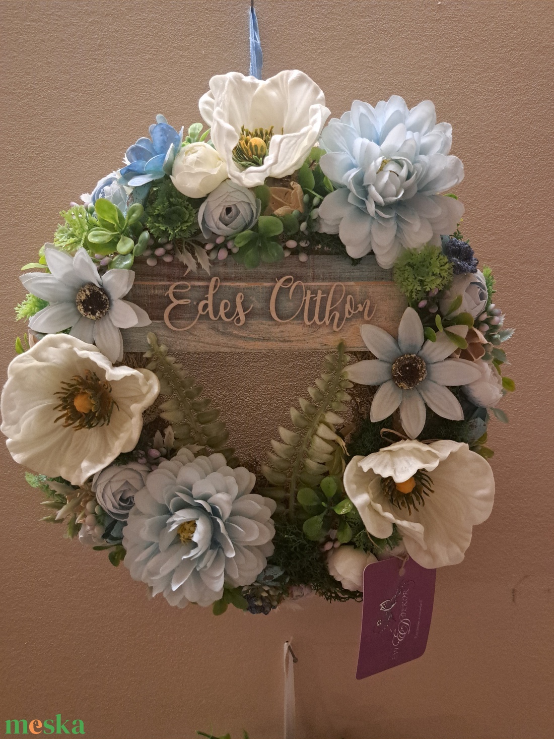 Tavaszi kopogtató - otthon & életmód - dekoráció - ajtó- és ablak dekoráció - ajtódísz & kopogtató - Meska.hu