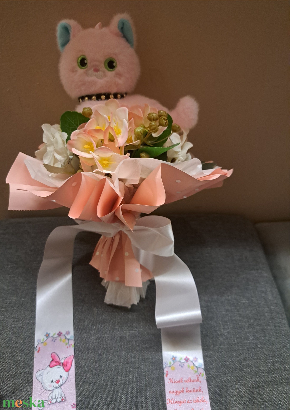 Cicás csokor - otthon & életmód - virágdekoráció - virágok - virágcsokor - Meska.hu