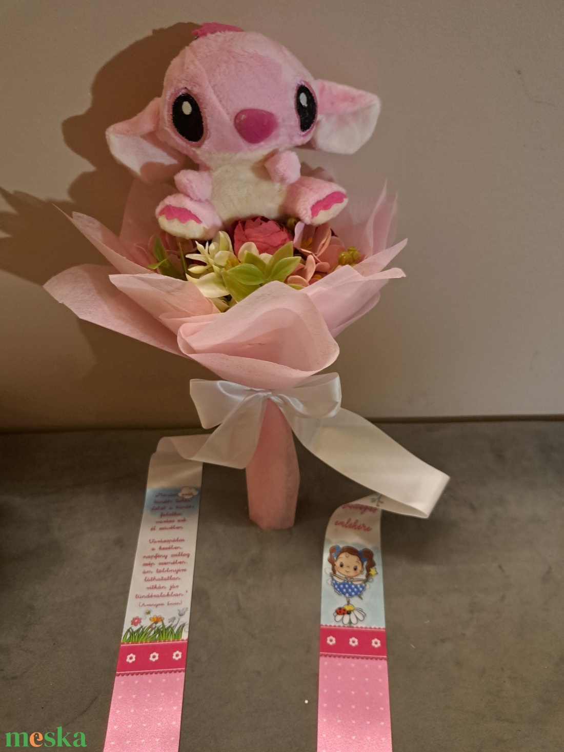 Stitch csokor - otthon & életmód - virágdekoráció - virágok - virágcsokor - Meska.hu