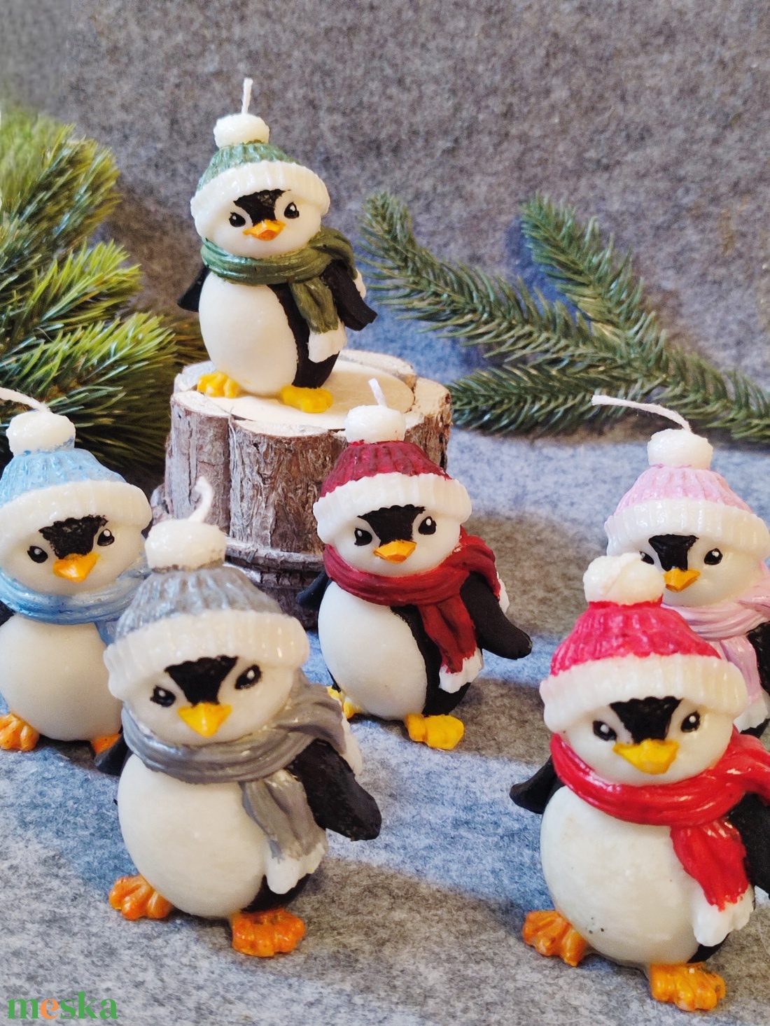 Kézműves gyertya,  pingvin  - otthon & életmód - gyertya, illat, aroma - gyertya - Meska.hu