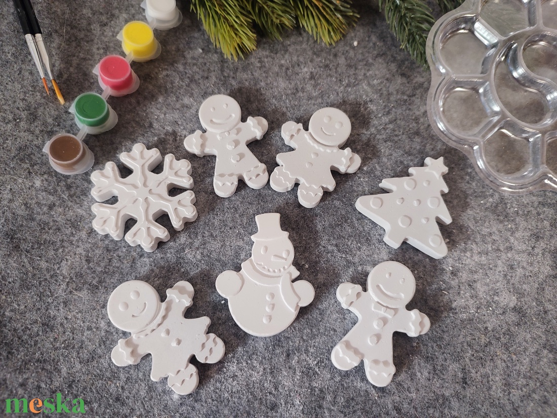 Festhető gipszfigurák szett, Mezi  - diy (csináld magad) - egységcsomag - Meska.hu