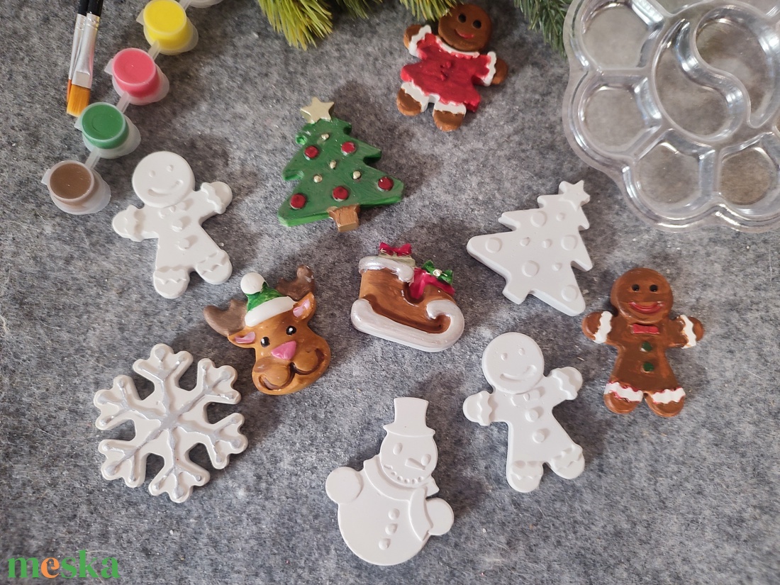 Festhető gipszfigurák szett, Mezi  - diy (csináld magad) - egységcsomag - Meska.hu