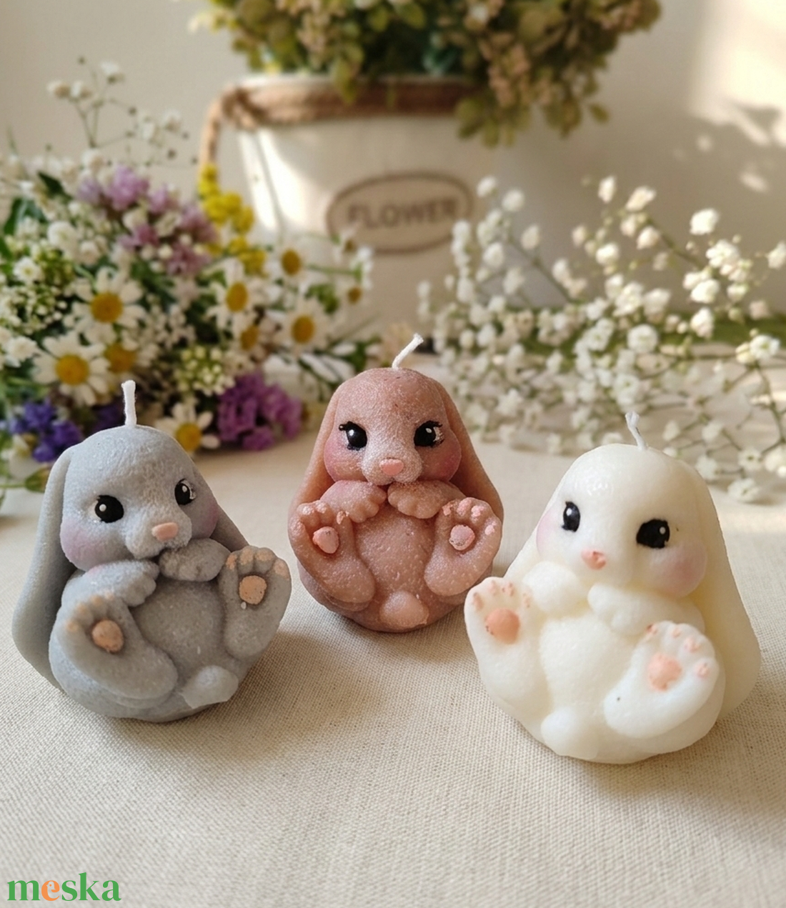  Kis ülő nyuszi - kézműves gyertya - otthon & életmód - gyertya, illat, aroma - gyertya - Meska.hu