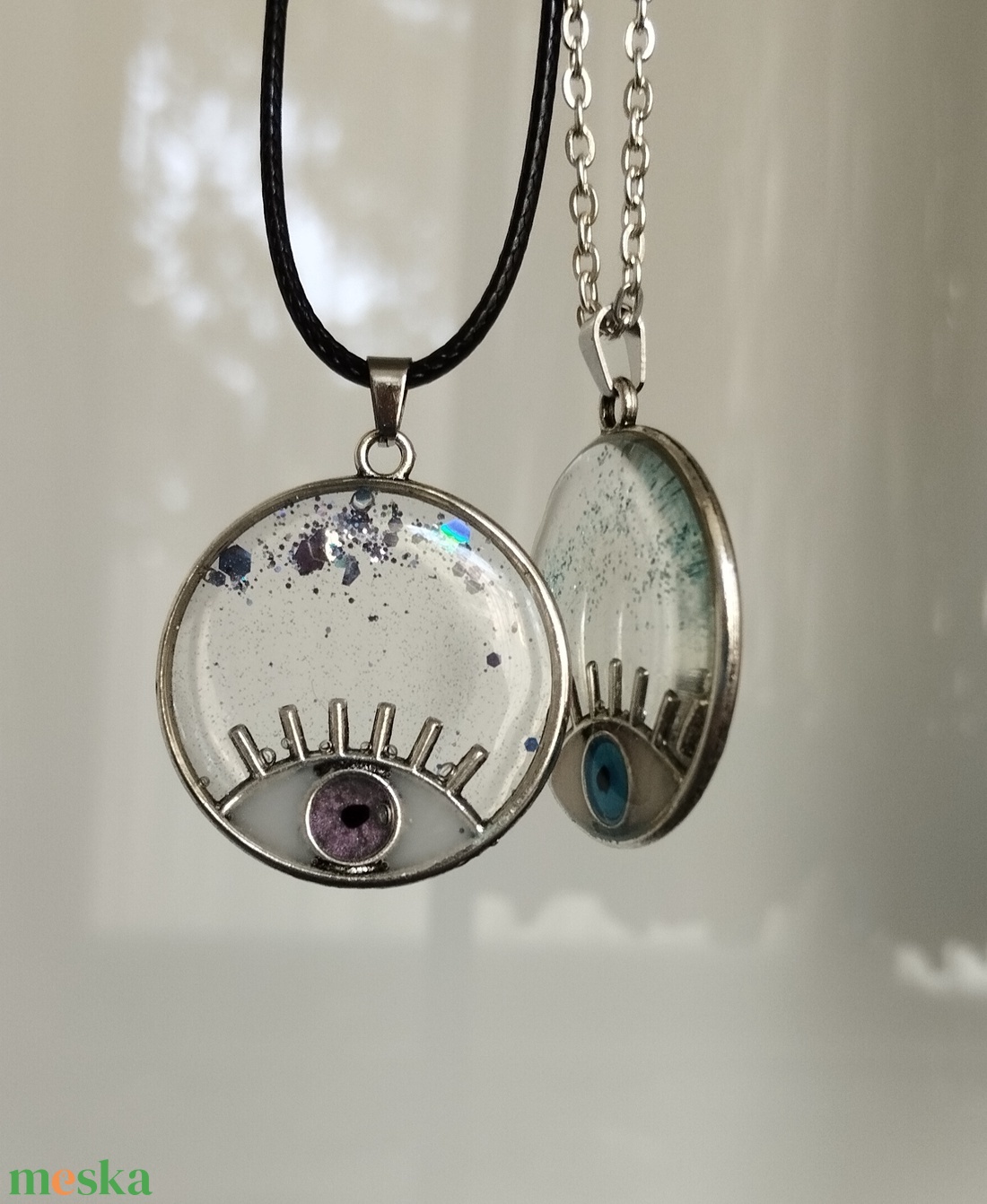 Kék szem nyaklánc - ékszer - nyaklánc - medál - Meska.hu