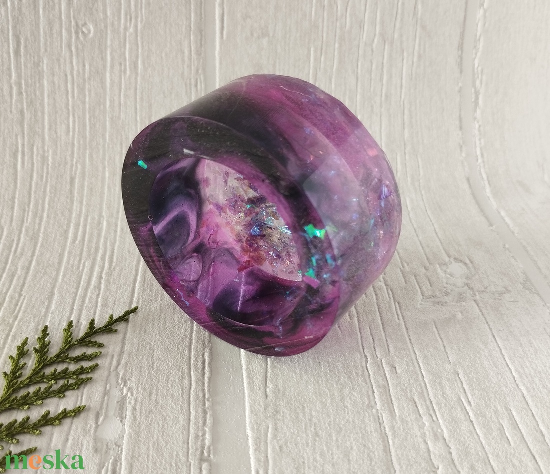 Lila mécsestartó - otthon & életmód - gyertya, illat, aroma - mécses és mécsestartó - Meska.hu