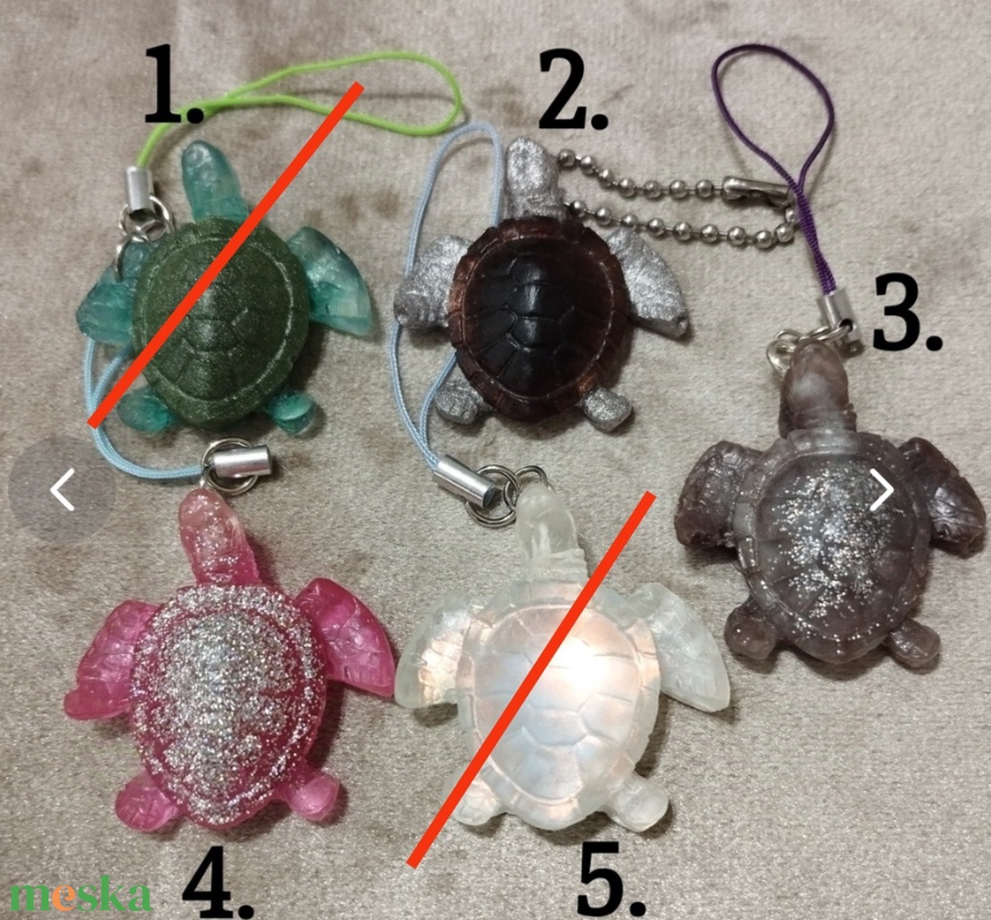 Teknős dísz több színben - táska & tok - kulcstartó & táskadísz - kulcstartó - Meska.hu