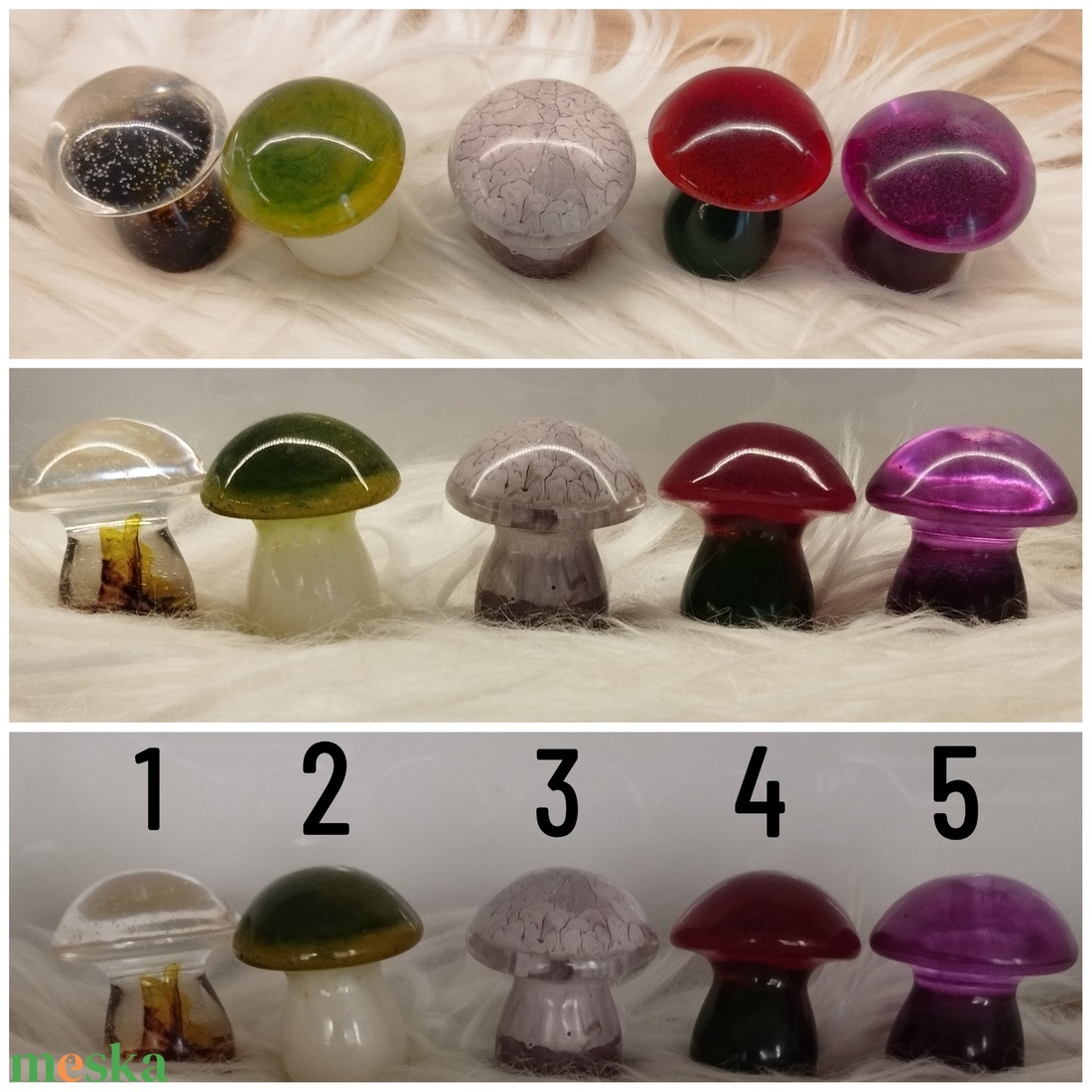 Kicsi gomba dekoráció -több színben - otthon & életmód - dekoráció - dísztárgy - Meska.hu