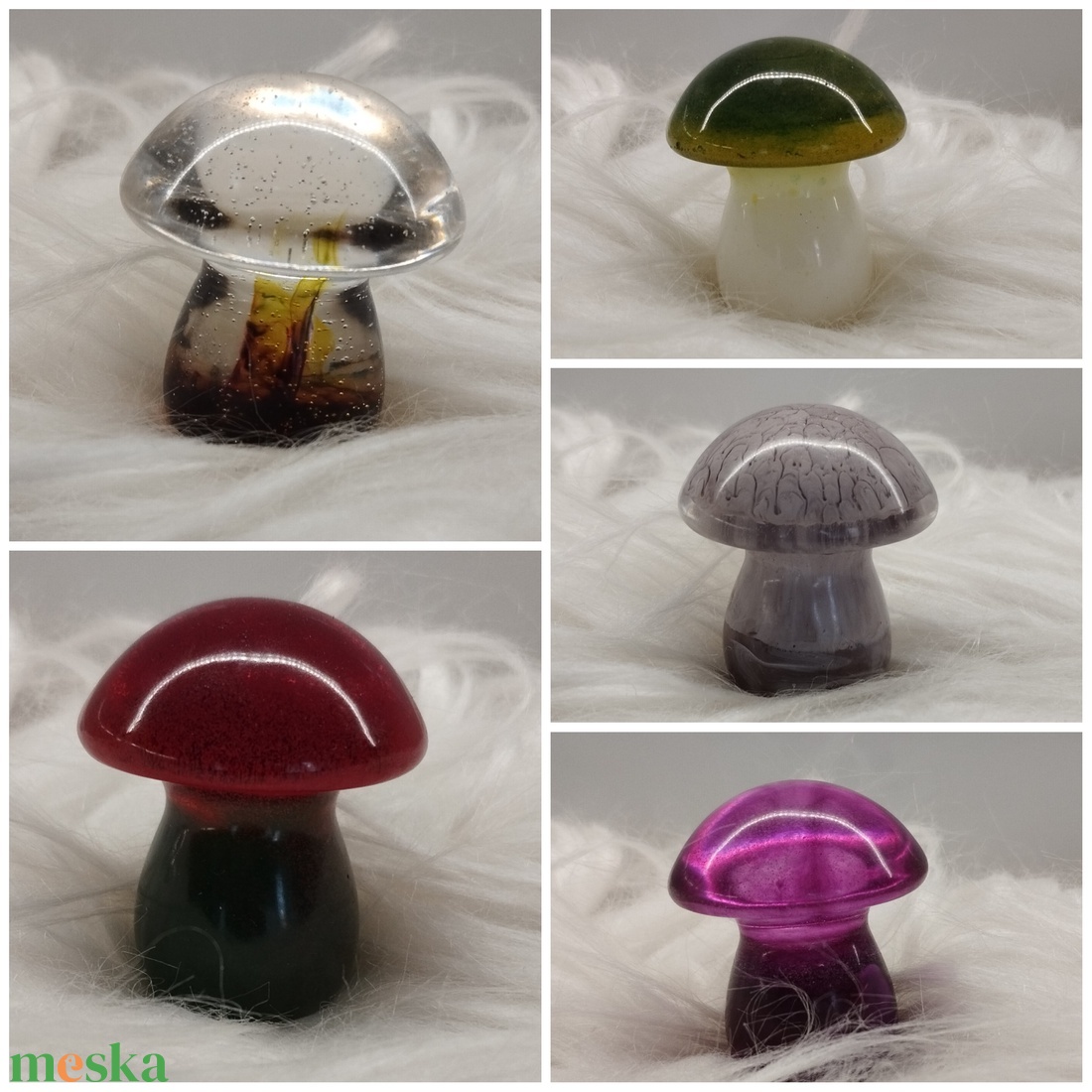 Kicsi gomba dekoráció -több színben - otthon & életmód - dekoráció - dísztárgy - Meska.hu