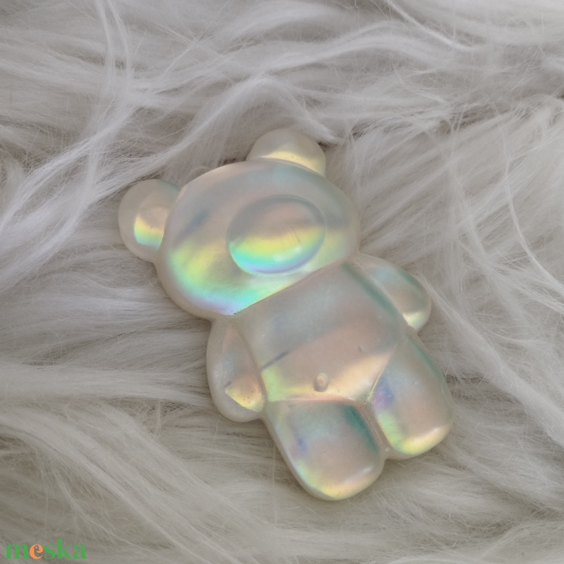 Színjátszós maci mágnes -világos - otthon & életmód - konyhafelszerelés, tálalás - konyhai dekoráció - hűtőmágnes - Meska.hu