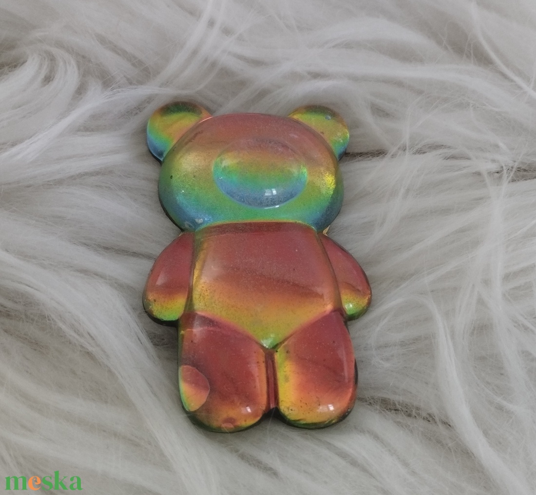 Színjátszó maci mágnes -sötét - otthon & életmód - konyhafelszerelés, tálalás - konyhai dekoráció - hűtőmágnes - Meska.hu