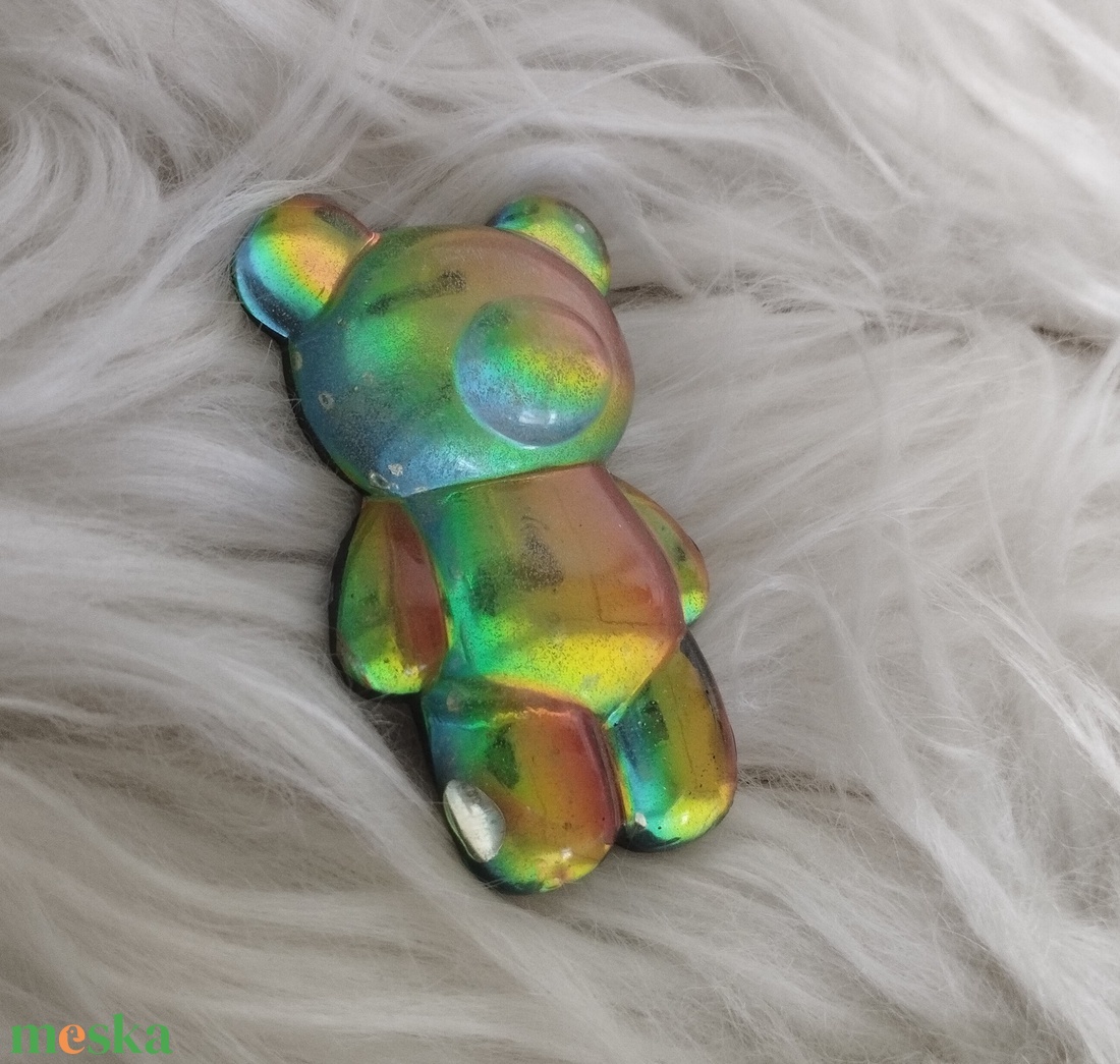 Színjátszó maci mágnes -sötét - otthon & életmód - konyhafelszerelés, tálalás - konyhai dekoráció - hűtőmágnes - Meska.hu